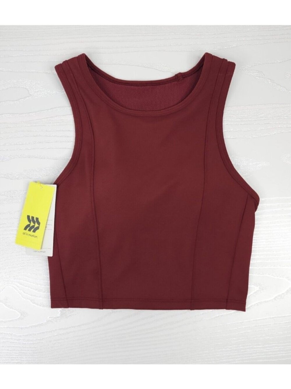 All in Motion Tank Top Size XS 30A 30B 30C Light Support Built In Shelf Bra Red